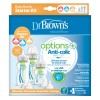 Dr. Brown's Σετ Πλαστικά Μπιμπερό Options+ Baby Bottle Starter Kit Κατά των Κολικών με Θηλή Σιλικόνης 270ml για 0+ μηνών 12τμχ WB 03606